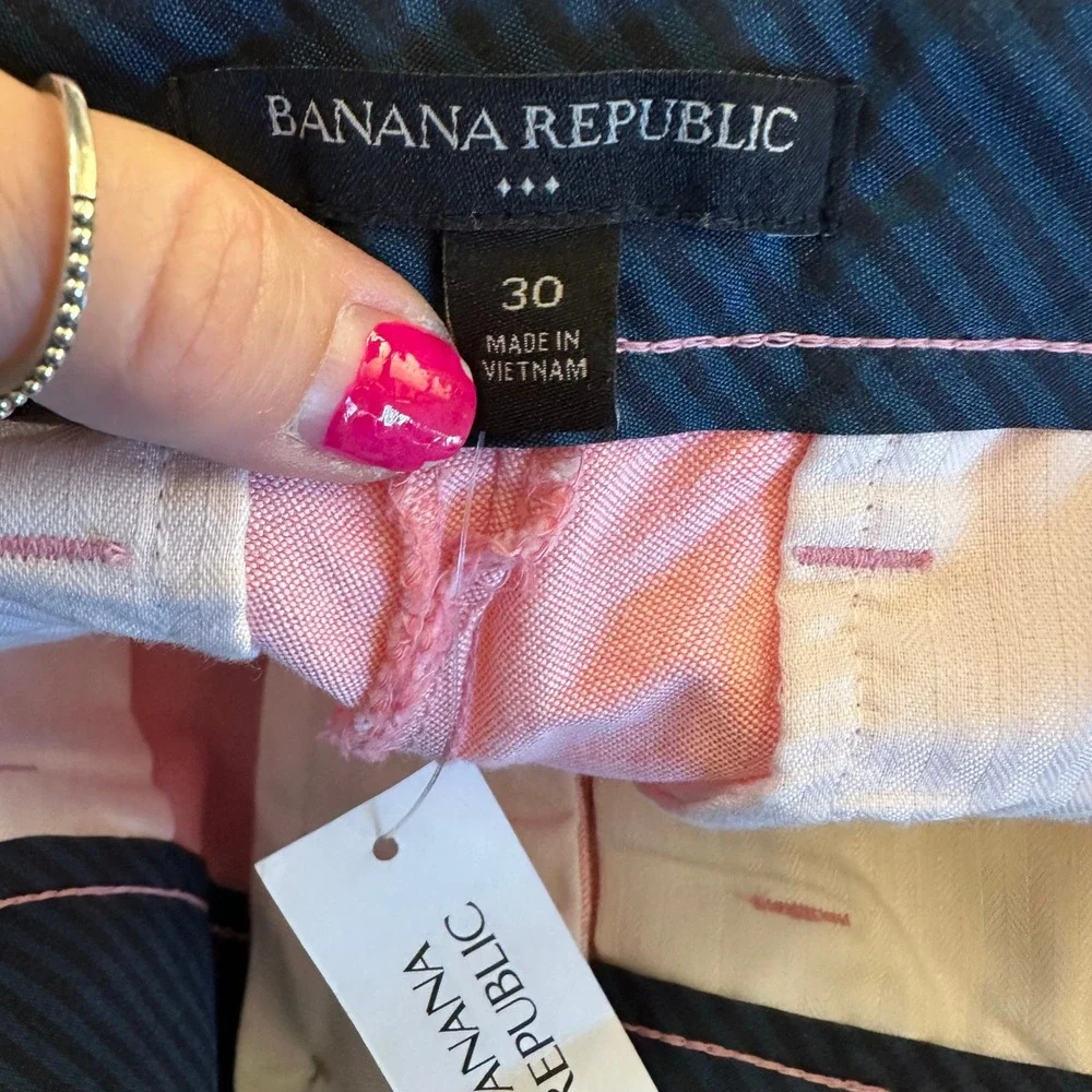 Banana Republic Aiden‎ Slim Fit Pink Cotton Chino Shorts Mens 30 NWT